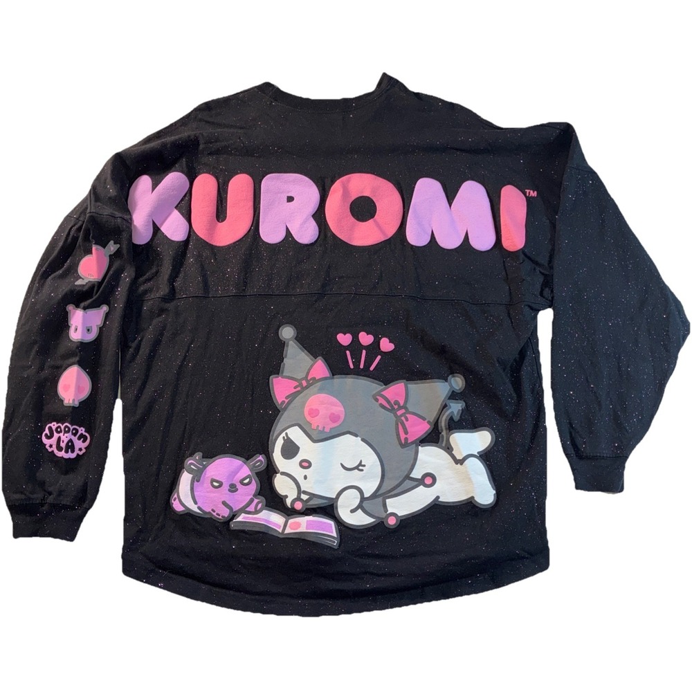Kuromi Japan LA Spirit Jersey Glittery Women's Size L Black